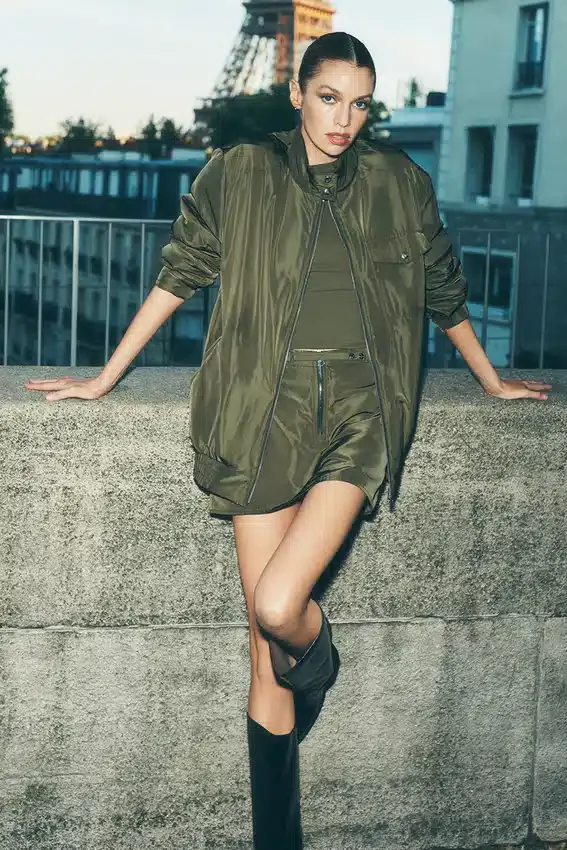 Chaqueta Work It Bomber - Verde oliva