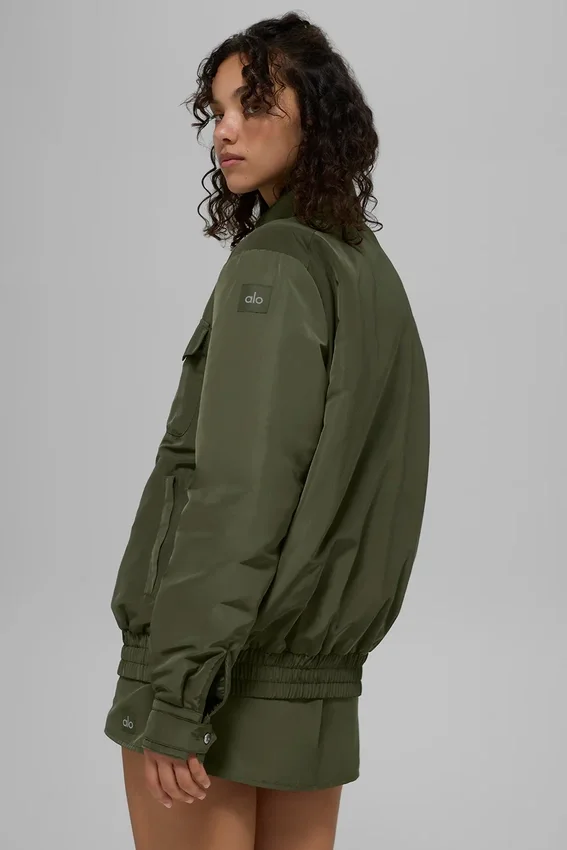 Chaqueta Work It Bomber - Verde oliva