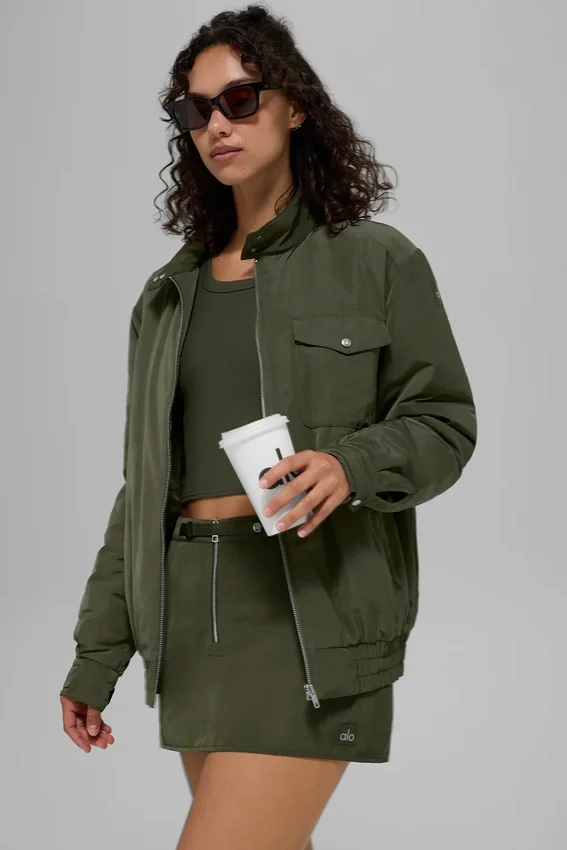 Chaqueta Work It Bomber - Verde oliva