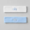 Cinta para el sudor Glow (paquete de 2) - Azul concha/Blanco
