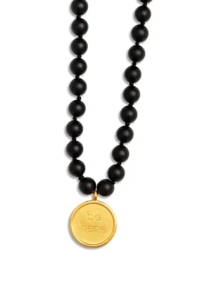 Collar Mala de ónix negro