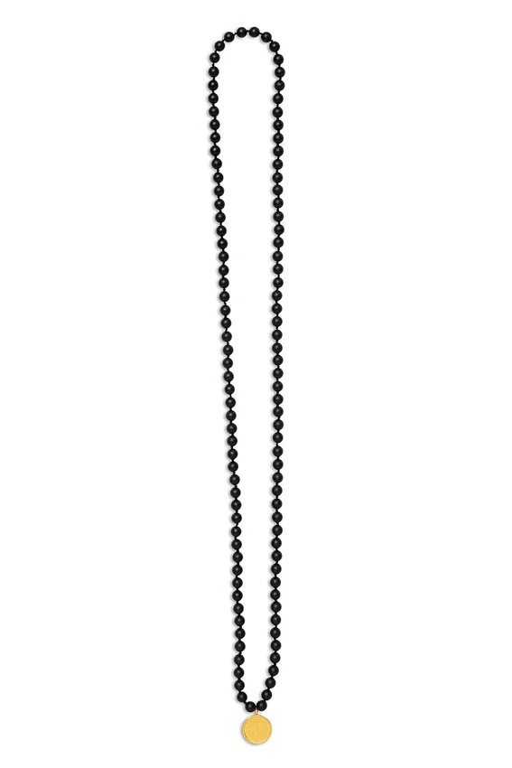 Collar Mala de ónix negro