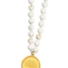 Collar Mala de turquesa blanca