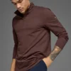 Conquer 1/4 Zip Reform de manga larga - Brownstone