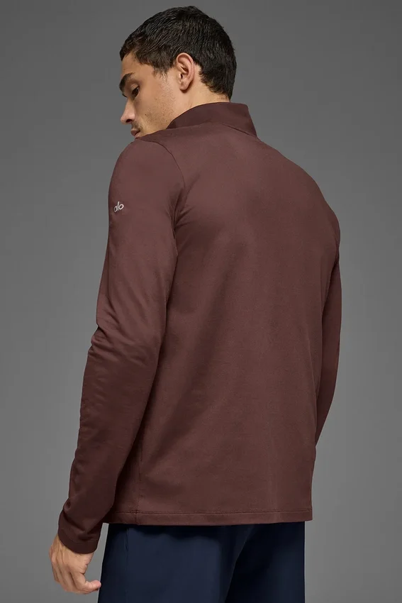 Conquer 1/4 Zip Reform de manga larga - Brownstone