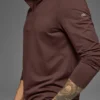 Conquer 1/4 Zip Reform de manga larga - Brownstone