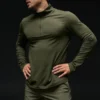 Conquer 1/4 Zip Reform de manga larga - Verde oliva