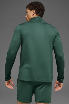 Conquer 1/4 Zip Reform de manga larga – Verde trébol