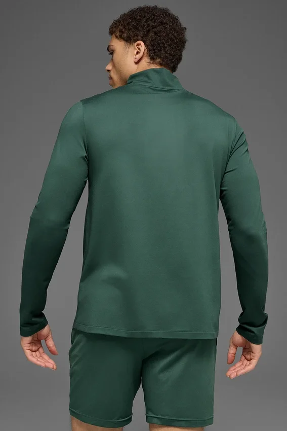 Conquer 1/4 Zip Reform de manga larga - Verde trébol