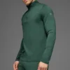 Conquer 1/4 Zip Reform de manga larga - Verde trébol