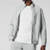 Conquer Max con cuello alto y cremallera completa - Gris jaspeado deportivo