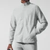 Conquer Max con cuello alto y cremallera completa - Gris jaspeado deportivo