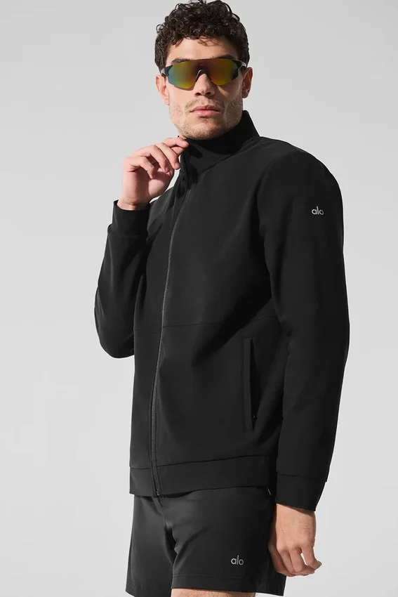 Conquer Max con cuello alto y cremallera completa - Negro