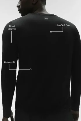 Conquer Reform de cuello redondo y manga larga – Negro