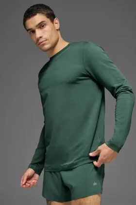 Conquer Reform de cuello redondo y manga larga - Verde trébol