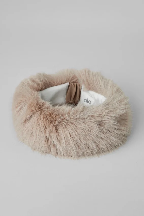 Diademas Wintersun de peluche sintético opulentos - Oat