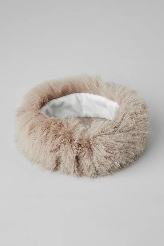 Diademas Wintersun de peluche sintético opulentos - Oat
