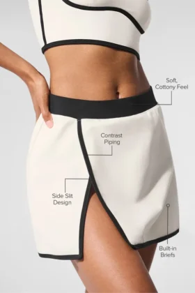 Falda aerodinámica Airbrush – Marfil/Negro