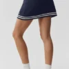 Falda de punto estilo jersé Tennis Club - Azul marino/Marfil