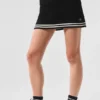 Falda de punto estilo jerséu de club de tenis - Negro/Marfil
