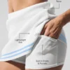 Falda de punto estilo jerséu del club de tenis - Blanco/Azul concha