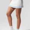 Falda de punto estilo jerséu del club de tenis - Blanco/Azul concha