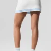 Falda de punto estilo jerséu del club de tenis - Blanco/Azul concha