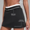 Falda de tenis Airbrush Better Together - Negro/Blanco