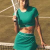 Falda de tenis Alo Softsculpt Amp It up - Emerald Isle