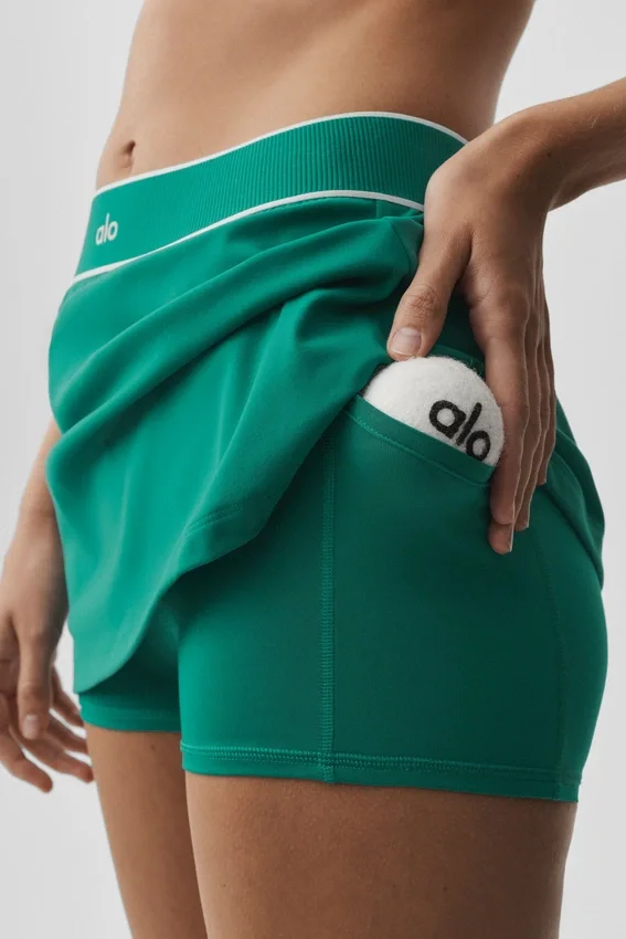 Falda de tenis Alo Softsculpt Amp It up - Emerald Isle