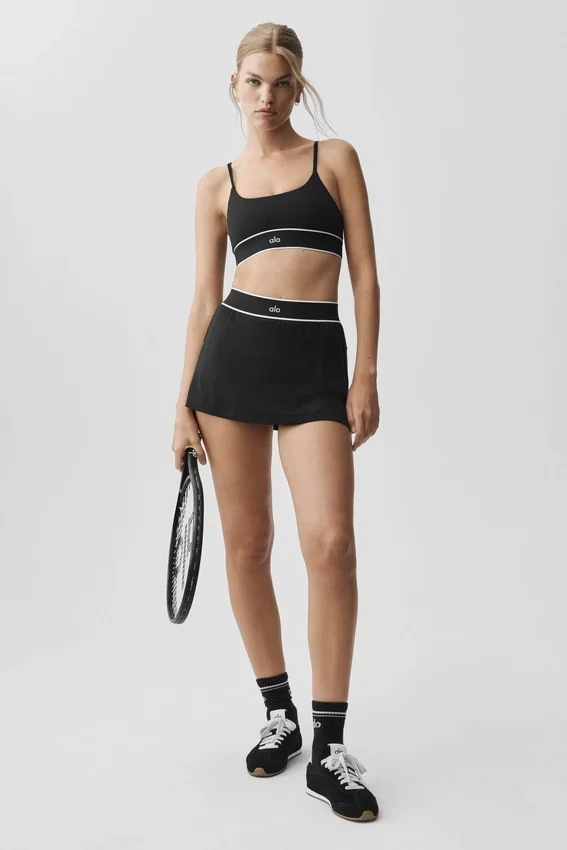 Falda de tenis Alo Softsculpt Amp It Up - Negro