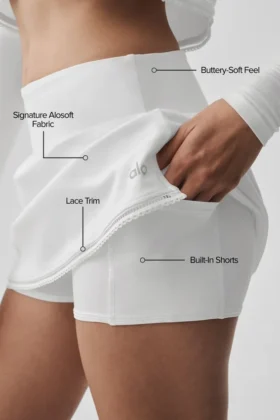 Falda de tenis Alosoft Affection – Blanca