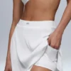 Falda de tenis con plisado micro - Blanca