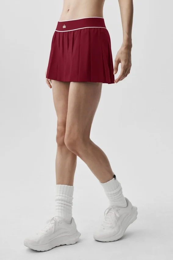 Falda de tenis de talle bajo «Amp It up» – Rojo «Summer Romance»