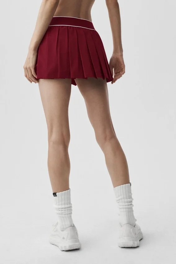 Falda de tenis de talle bajo «Amp It up» – Rojo «Summer Romance»