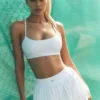 Falda de tenis Double or Nothing - Blanca