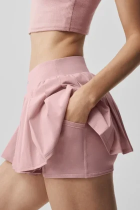 Falda de tenis Double or Nothing – Rosa vintage