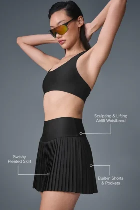Falda de tenis Grand Slam – Negro