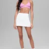 Falda de tenis High-Waist Airbrush Good Form - Blanca