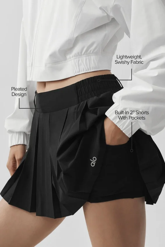 Falda de tenis Rally - Negro