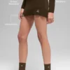 Falda High-Waist de punto vaquero - Espresso/Negro