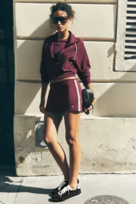 Falda Track Star - Burdeos