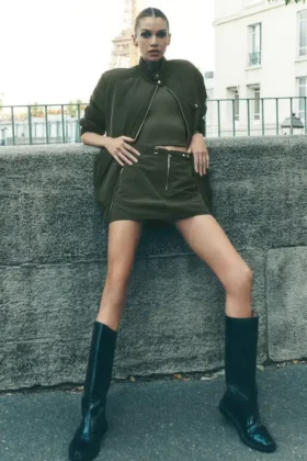 Falda Work It — Verde oliva