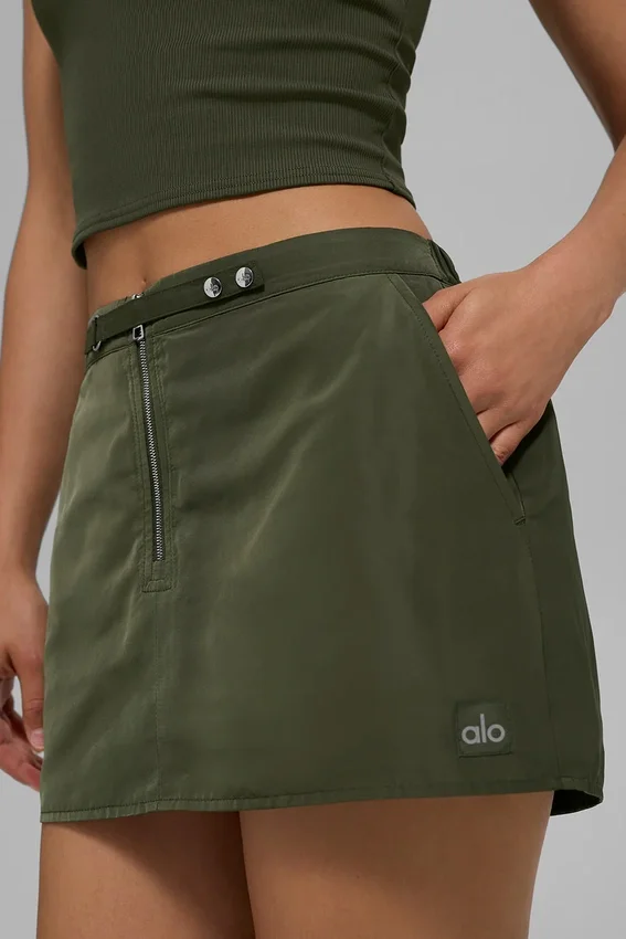 Falda Work It — Verde oliva