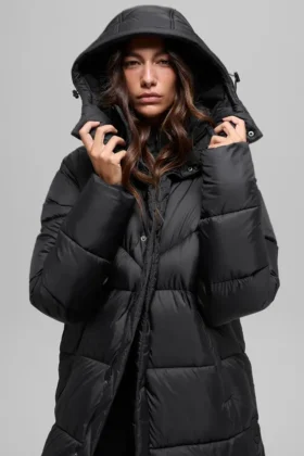 Gabardina acolchada Gold Rush - Negro