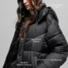 Gabardina acolchada Gold Rush - Negro