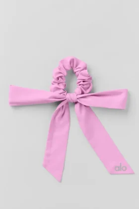 Goma para el cabello con lazo «Love Knots» - Rosa corazón de caramelo