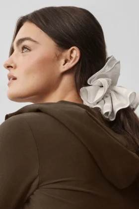Goma para el cabello extragrande «Sweet Nothing» de malla - Marfil