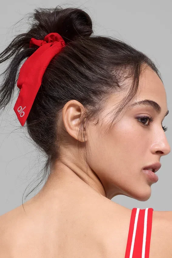 Goma para el cabello Love Knots Tie - Rojo brillante
