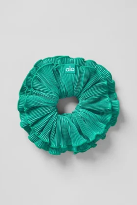 Goma para el cabello oversize con microplisado - Verde abeto